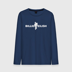 Лонгслив хлопковый мужской BILLIE EILISH: Black Fashion, цвет: тёмно-синий