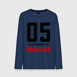 Лонгслив хлопковый мужской 05 Dagestan, цвет: тёмно-синий