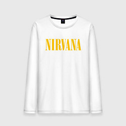 Лонгслив хлопковый мужской NIRVANA, цвет: белый