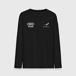 Лонгслив хлопковый мужской Audi Quattro, цвет: черный