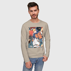 Лонгслив хлопковый мужской Apex Legends Wattson, цвет: миндальный — фото 2