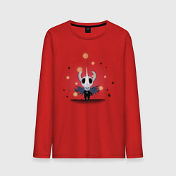Лонгслив хлопковый мужской Hollow knight Полый рыцарь, цвет: красный