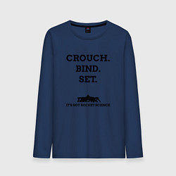 Лонгслив хлопковый мужской Crouch Bind Set, цвет: тёмно-синий