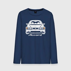 Лонгслив хлопковый мужской Honda Accord CF, 6 поколение, цвет: тёмно-синий