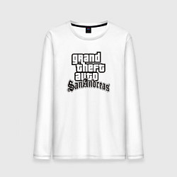 Лонгслив хлопковый мужской GTA SanAndreas, цвет: белый