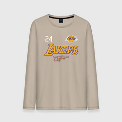 Лонгслив хлопковый мужской KOBE BRYANT АВТОГРАФ, цвет: миндальный