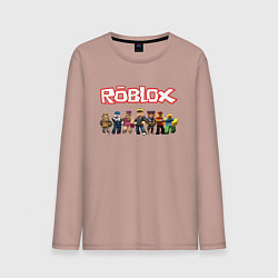 Лонгслив хлопковый мужской ROBLOX, цвет: пыльно-розовый
