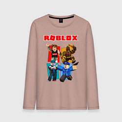 Лонгслив хлопковый мужской ROBLOX, цвет: пыльно-розовый