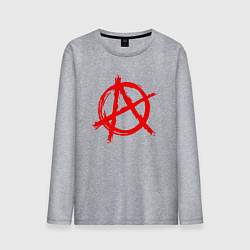 Лонгслив хлопковый мужской АНАРХИЯ, цвет: меланж