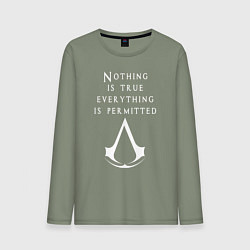 Лонгслив хлопковый мужской ASSASSINS CREED, цвет: авокадо
