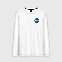 Лонгслив хлопковый мужской NASA, цвет: белый