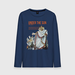 Лонгслив хлопковый мужской Under the Sun, цвет: тёмно-синий