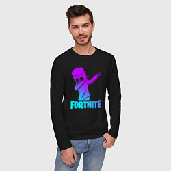 Лонгслив хлопковый мужской FORTNITE X MARSHMELLO, цвет: черный — фото 2