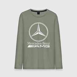 Лонгслив хлопковый мужской MERCEDES-BENZ AMG, цвет: авокадо