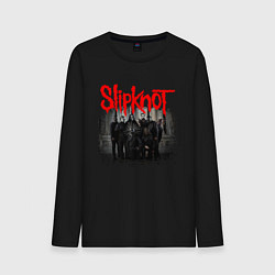 Лонгслив хлопковый мужской SLIPKNOT, цвет: черный