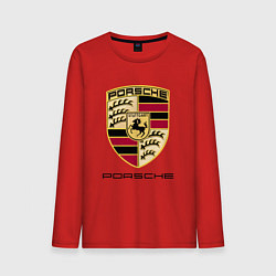 Лонгслив хлопковый мужской PORSCHE, цвет: красный