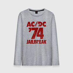 Лонгслив хлопковый мужской ACDC 74 jailbreak, цвет: меланж