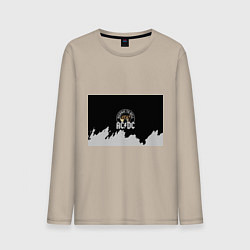 Лонгслив хлопковый мужской ACDC, цвет: миндальный