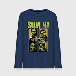 Лонгслив хлопковый мужской The Hell Song, цвет: тёмно-синий