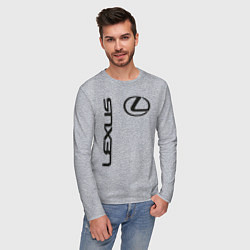 Лонгслив хлопковый мужской LEXUS, цвет: меланж — фото 2