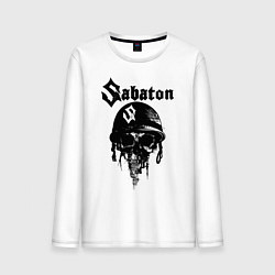 Лонгслив хлопковый мужской Sabaton, цвет: белый