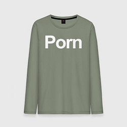Лонгслив хлопковый мужской Porn, цвет: авокадо