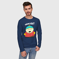 Лонгслив хлопковый мужской South Park, Эрик Картман, цвет: тёмно-синий — фото 2