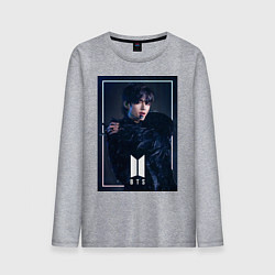 Лонгслив хлопковый мужской BTS Black Swan, цвет: меланж