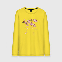Лонгслив хлопковый мужской Весна 2020 цвета желтый — фото 1