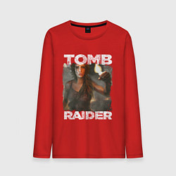 Лонгслив хлопковый мужской TOMB RAIDER, цвет: красный