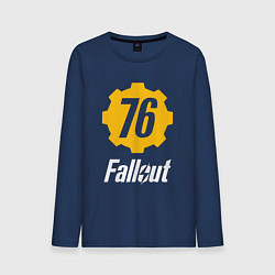 Лонгслив хлопковый мужской FALLOUT76, цвет: тёмно-синий