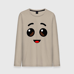 Лонгслив хлопковый мужской ЛИЦО БАНАНА ИЗ FORTNITE, цвет: миндальный