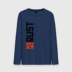 Лонгслив хлопковый мужской RUST, цвет: тёмно-синий