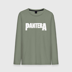 Лонгслив хлопковый мужской Pantera, цвет: авокадо