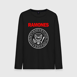 Лонгслив хлопковый мужской RAMONES, цвет: черный