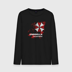 Лонгслив хлопковый мужской Umbrella, цвет: черный