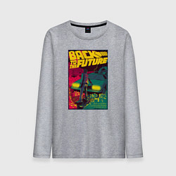 Лонгслив хлопковый мужской Back to the Future, цвет: меланж