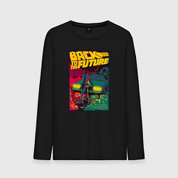 Лонгслив хлопковый мужской Back to the Future, цвет: черный