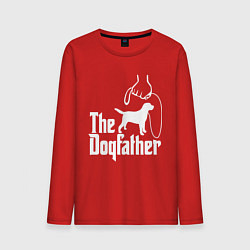 Лонгслив хлопковый мужской The Dogfather - пародия, цвет: красный
