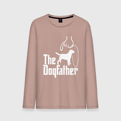 Лонгслив хлопковый мужской The Dogfather - пародия, цвет: пыльно-розовый