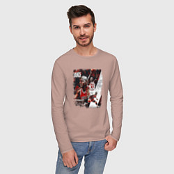 Лонгслив хлопковый мужской ПОСЛЕДНИЙ ТАНЕЦ, цвет: пыльно-розовый — фото 2