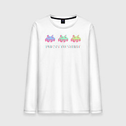 Лонгслив хлопковый мужской Press to start, цвет: белый
