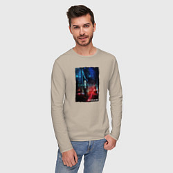 Лонгслив хлопковый мужской Camarilla, цвет: миндальный — фото 2