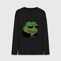 Лонгслив хлопковый мужской Pepe в очках EZ, цвет: черный