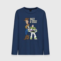 Лонгслив хлопковый мужской Buzz&Woody, цвет: тёмно-синий