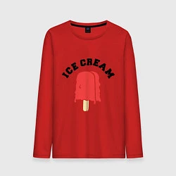 Лонгслив хлопковый мужской Liquid Ice Cream, цвет: красный