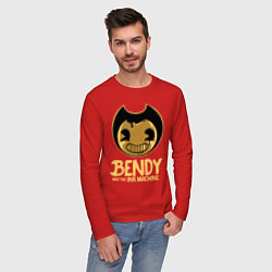 Лонгслив хлопковый мужской Bendy And The Ink Machine, цвет: красный — фото 2