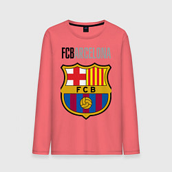 Лонгслив хлопковый мужской Barcelona FC, цвет: коралловый