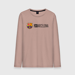 Лонгслив хлопковый мужской Barcelona FC, цвет: пыльно-розовый