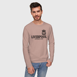 Лонгслив хлопковый мужской Liverpool FC, цвет: пыльно-розовый — фото 2